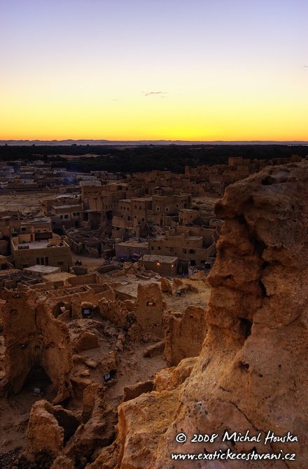 15 Egypt oazy Siwa pevnost Sali zapad slunces.jpg